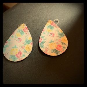 Large leather earrings